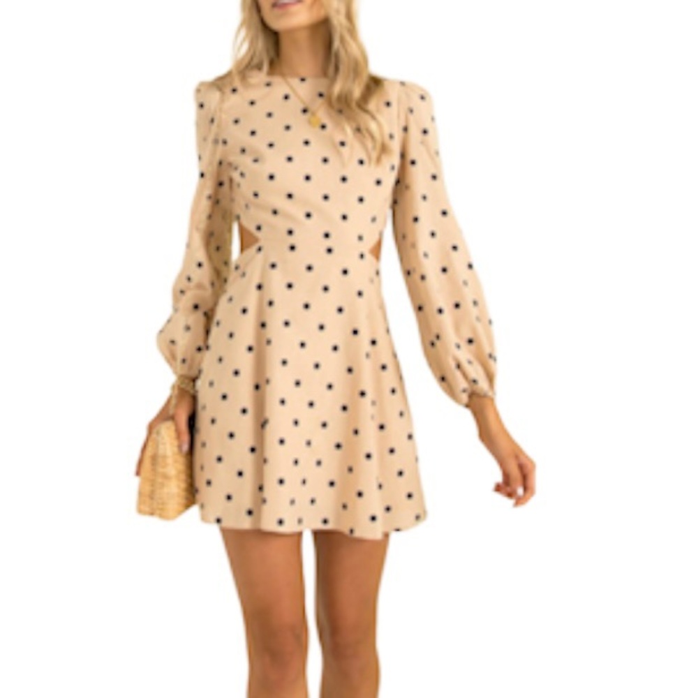 Sundae Muse Edith Polka Dot cut out swing dress size 8